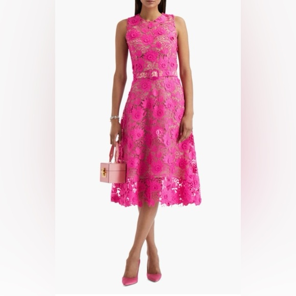 Oscar de la Renta NWT Floral Lace A-Line Dress